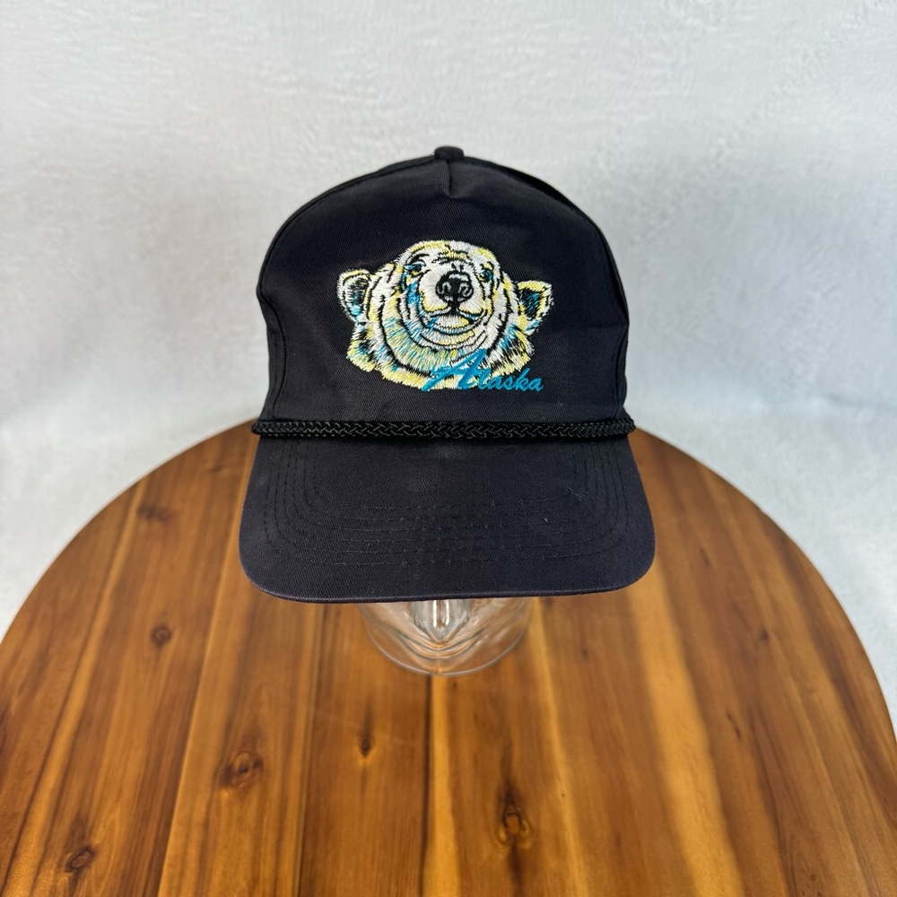 Vintage Black Bear Embroidered Hat